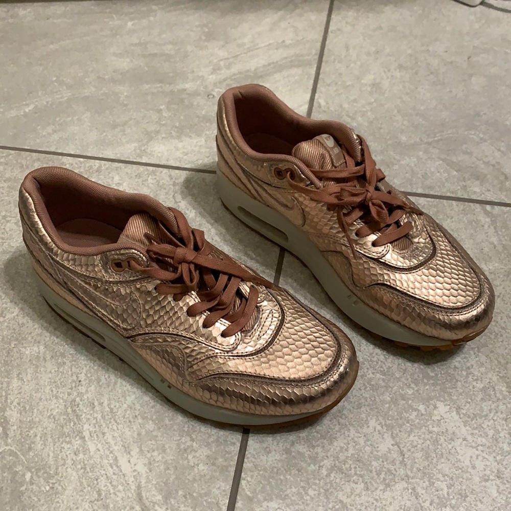 Iridescent Rose Gold Nike Air Max Sneakers